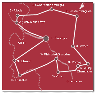 Carte Pays Bourges